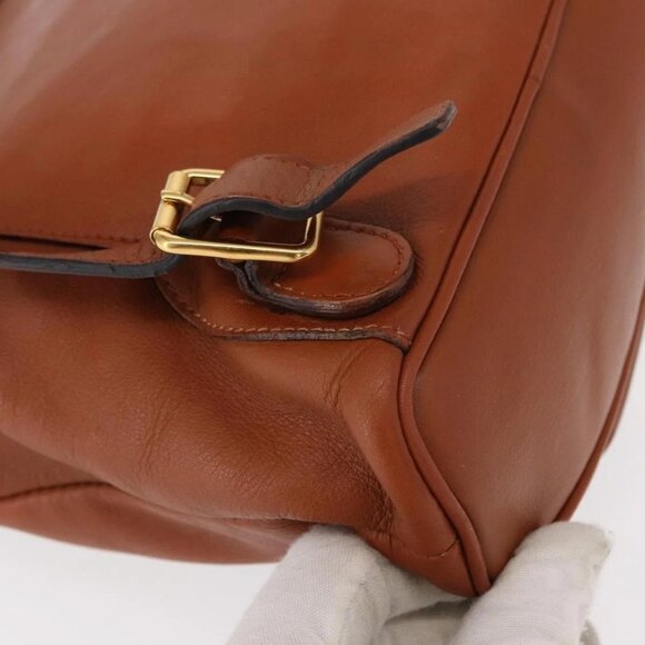 GUCCI Bamboo Backpack Leather Brown Gold main image 7
